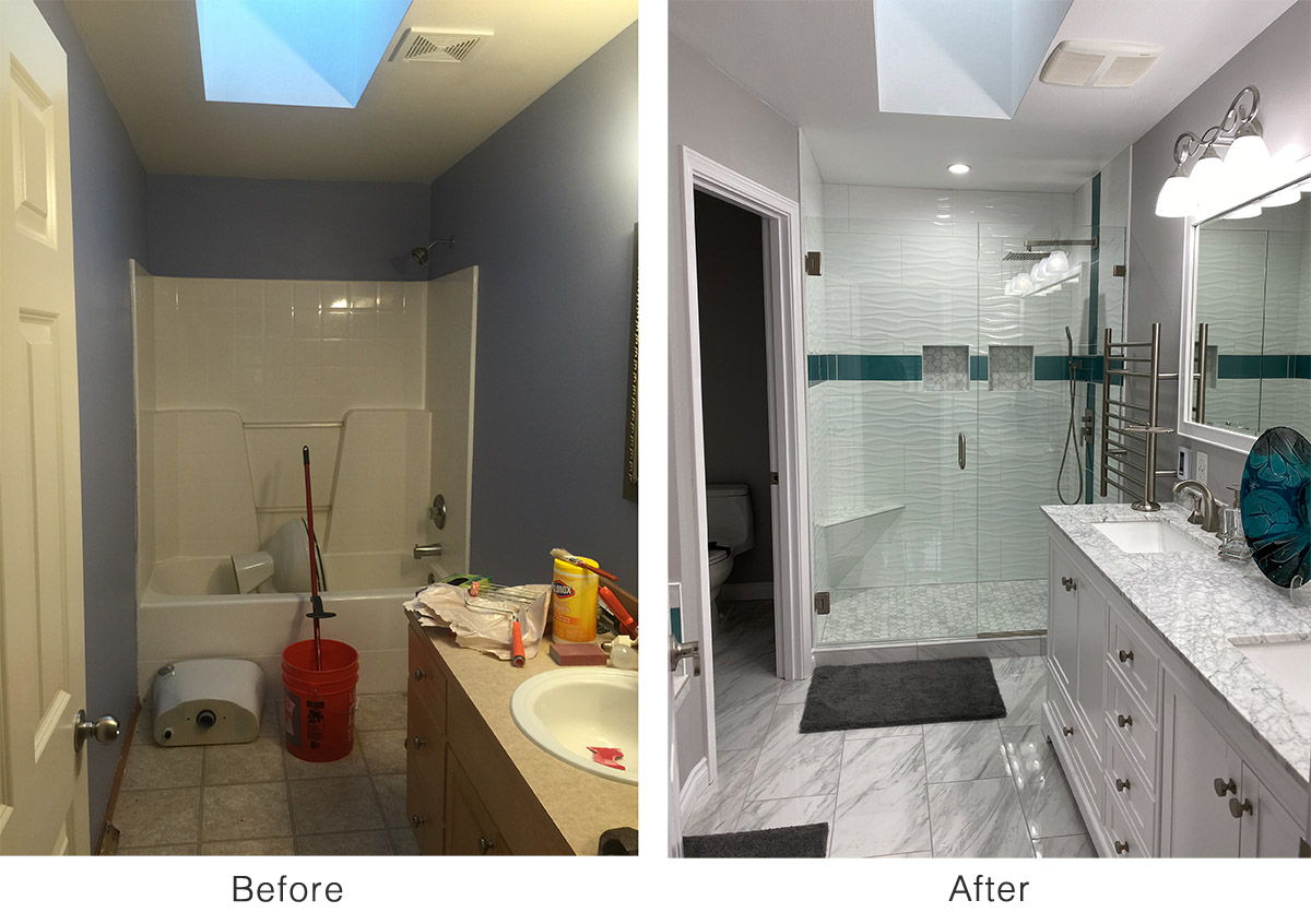 Timeless Construction, bathroom remodel project